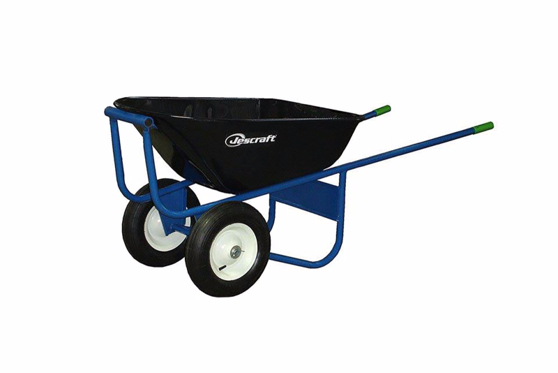 Dual wheel on sale steel wheelbarrow